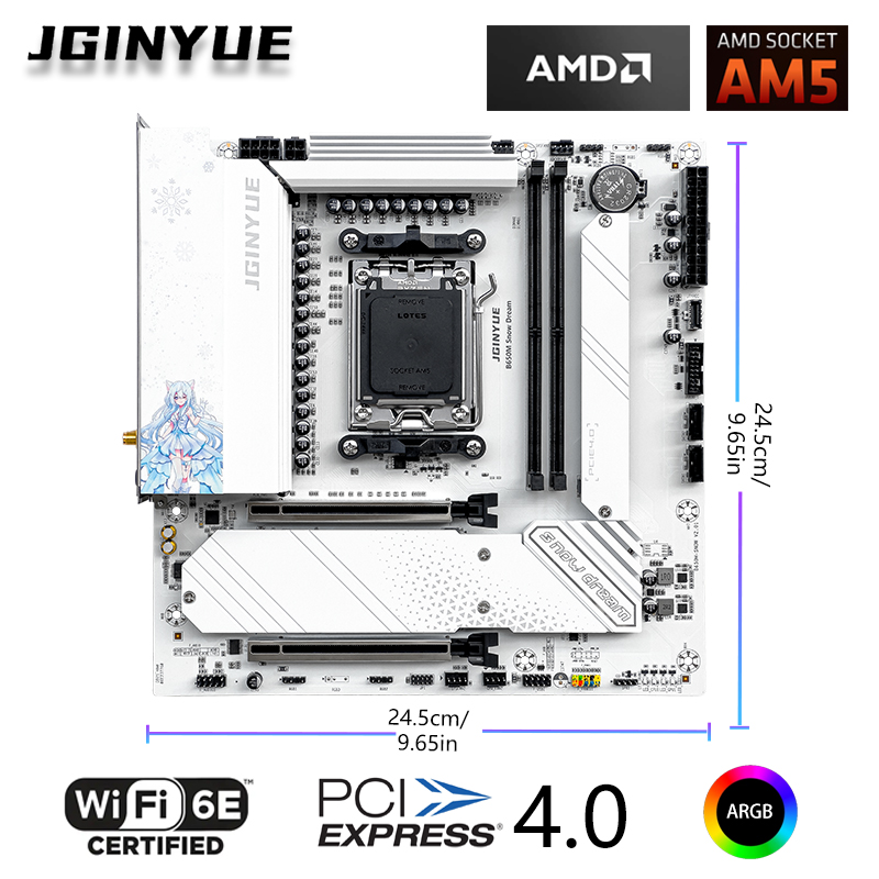 JGINYUE B650M Snow Dream WiFi  – обзор и цена Ddr5 Ram